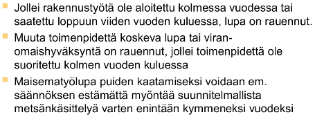 Yleishuomioita MRL 171 :n nojalla poikkeusta ei voida myöntää maisematyölupaa koskevista säännöksistä.