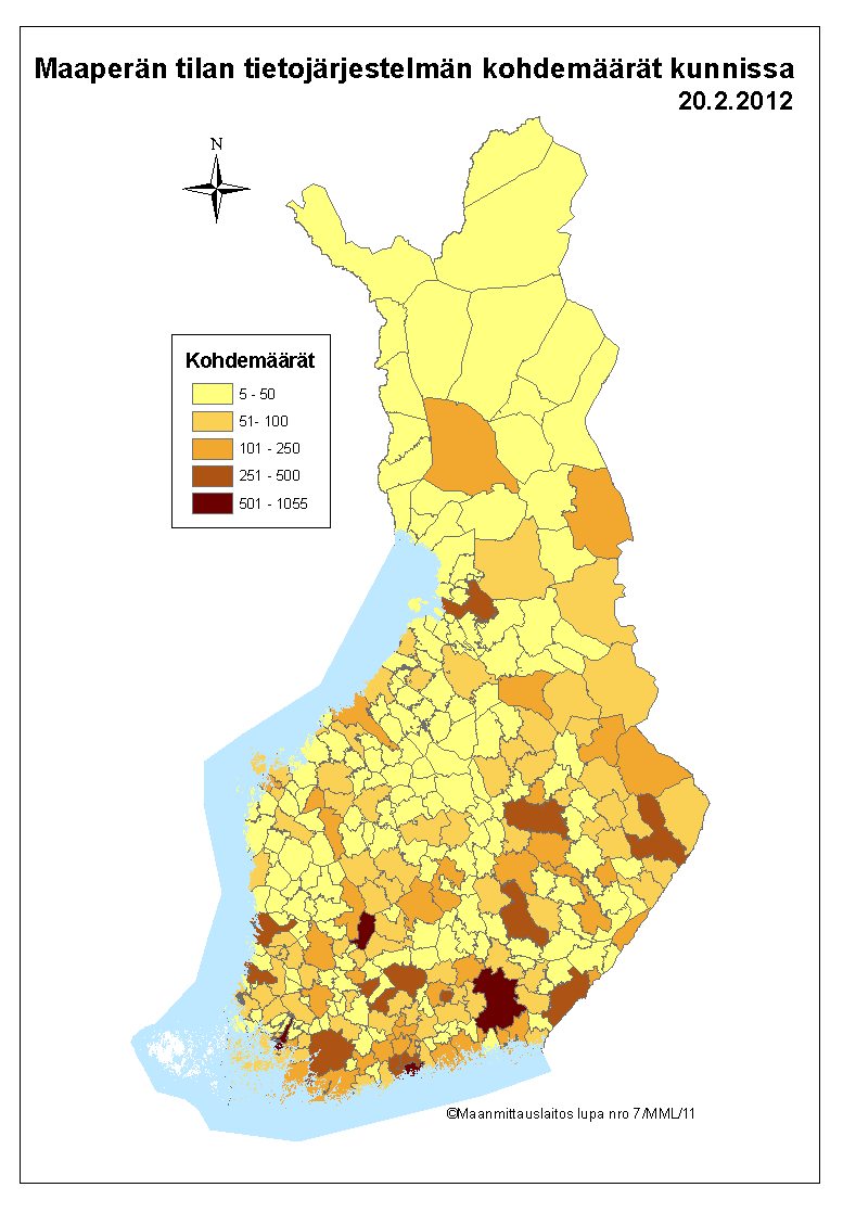 Pilaantuneet maa-alueet Suomessa Maaperän tilan tietojärjestelmässä on kirjattuna tieto noin 25