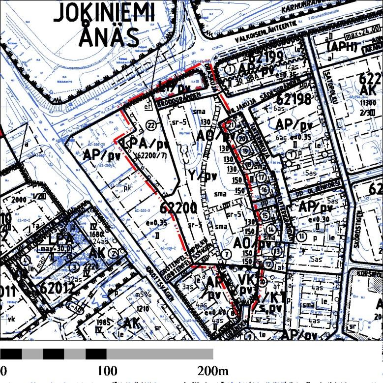 Yleiskaava: Vantaan yleiskaavassa (Kv 2007) alue on merkitty tehokkaaksi asuinalueeksi, A1. Alue sijaitsee tärkeällä pohjavesialueella pv.