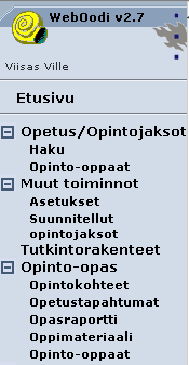 3 Uuden opinto-oppaan luominen löytyy osoitteesta www.helsinki.fi/weboodi.