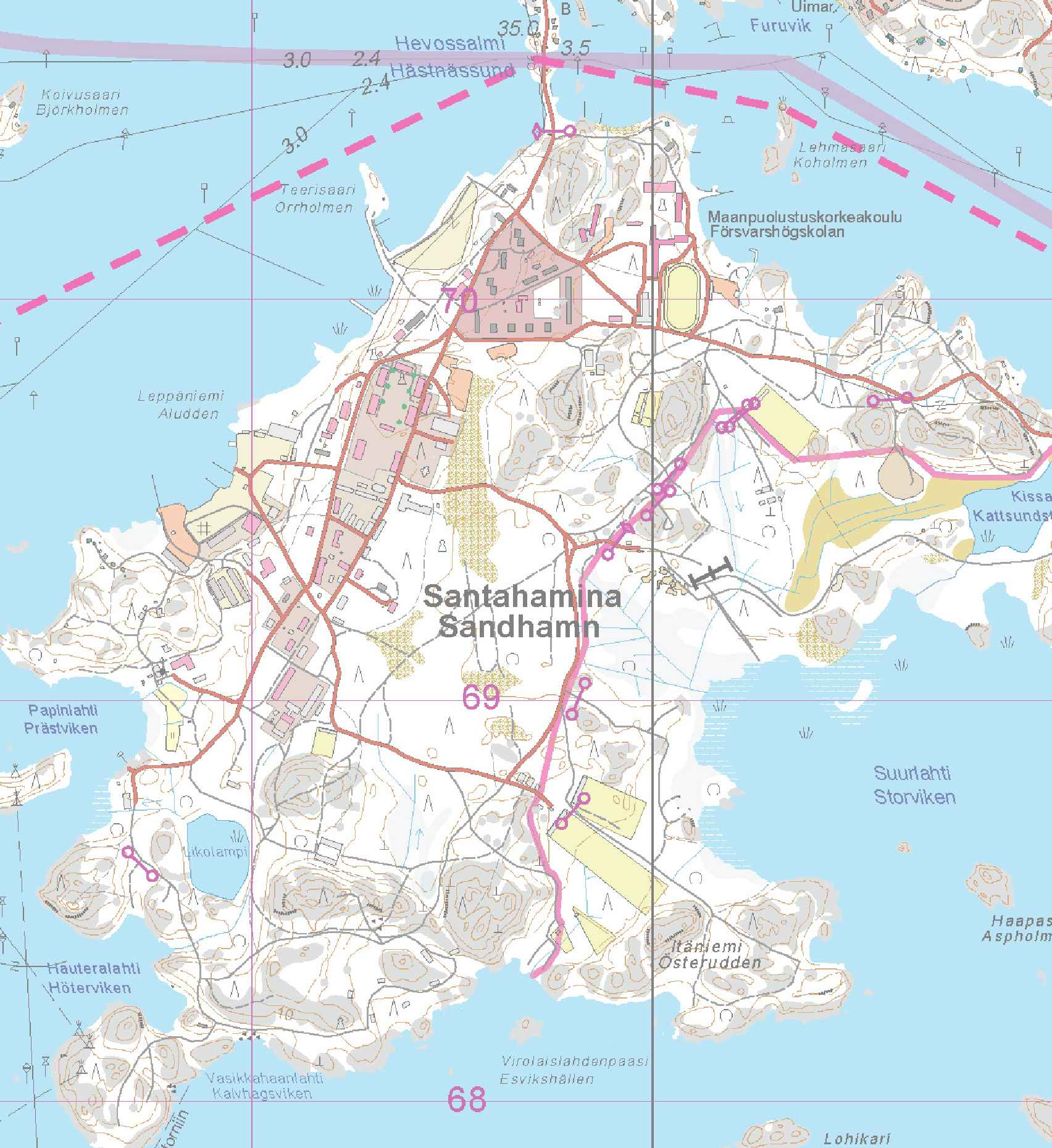 5009 SISÄLTÖ Vesinäytepisteiden sijantikartta SUHDE :5000 RUOSILANKUJA E, 0090 HELSINKI PUH. 09-567 0 FAX.