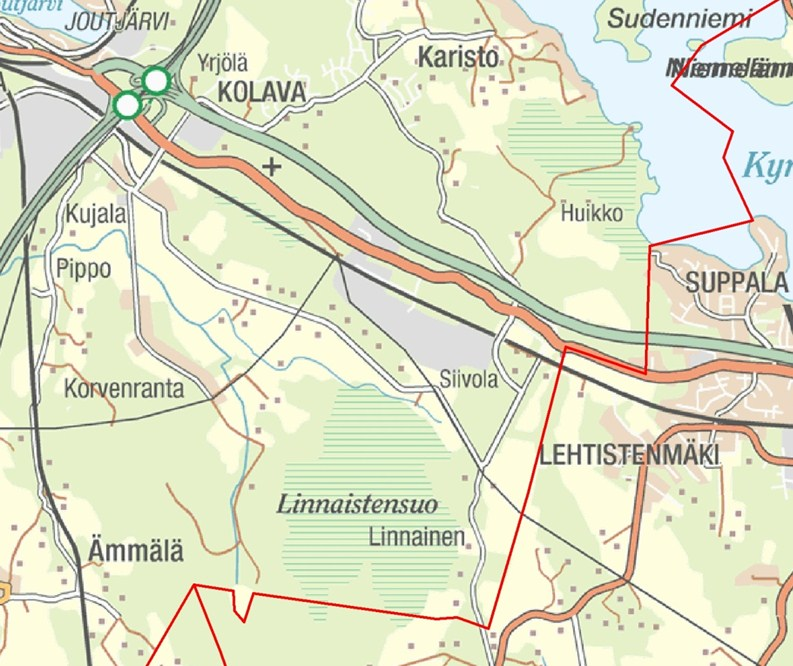 54 Alueen välittömässä läheisyydessä ei ole kulttuurihistoriallisesti arvokkaita alueita.