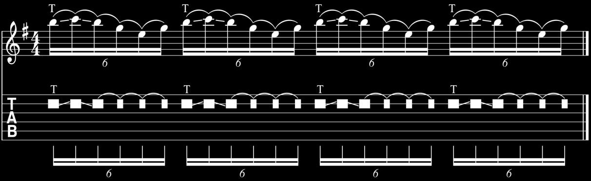 4. Siinä käytetään A-mollikolmisointua, mutta rytmityksessä on pieni variaatio, joka antaa lickiin hieman lisäväriä.