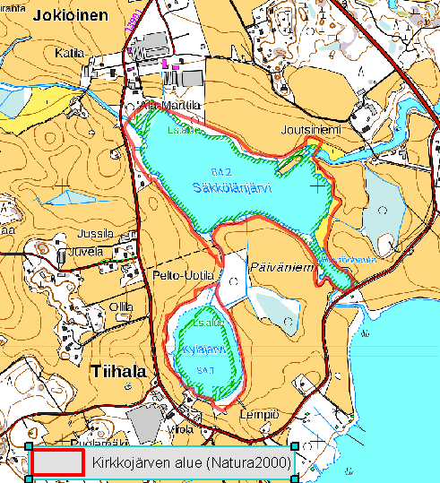 MAANKÄYTÖN MUUTOKSET 1998 NYKYHETKI Säkkölänjärvi - Kyläjärvi 11 12 1998 2016 11 9 10 Vain vähäisiä muutoksia on tapahtunut.