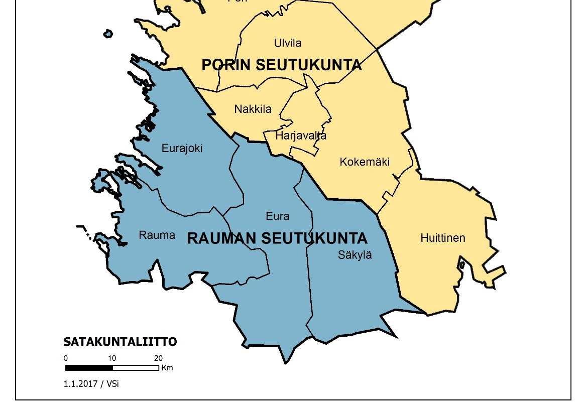 Merikarvia Nakkila Pomarkku Pori Rauma Siikainen