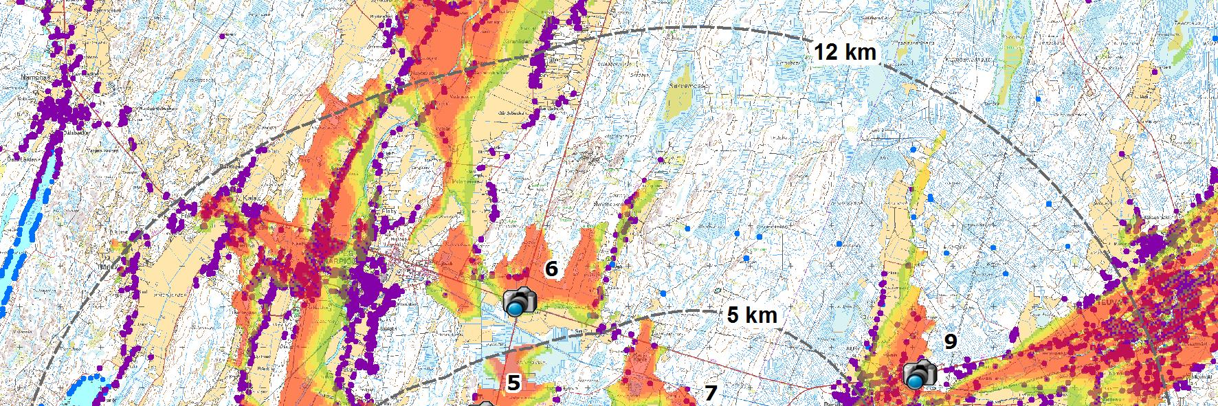 FCG SUUNNITTELU JA TEKNIIKKA OY 8 20) tuulivoimaloiden ja maakaapelien rakentamisen yhteydessä.
