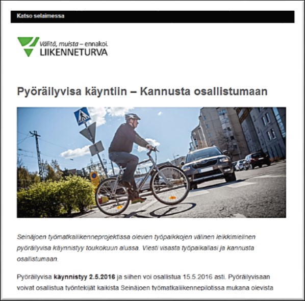 26 4.2.3 Tiedotuskanavat ja -keinot Projektin ajankohtaisista ja tulevista asioista tiedottamista varten ja projektissa mukana olemisen "yhteishenkeä" vahvistamaan luotiin toimintamalliksi