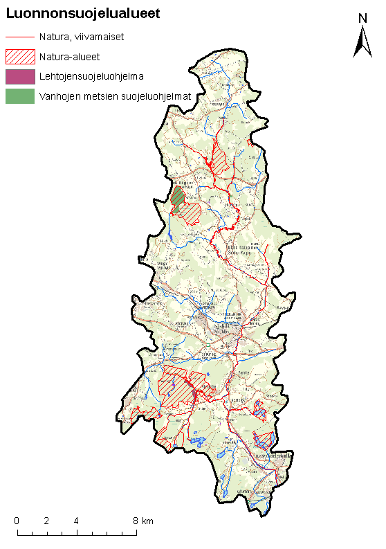 Affecto Finland Oy, Karttakeskus, Lupa L4659. SYKE, Metsähallitus, ELY-keskukset Kuva 6. Sipoonjoen valuma-alueen luonnonsuojelualueet.