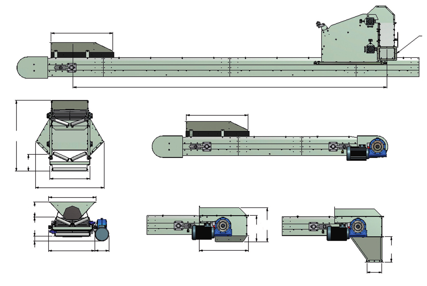 T50 / T51 / T52 Hihnakuljettimet B Q A G C D E F H I J O N K L S itat T50/T51/T52: A B C D E F G H I T50 in. 5000 1000 955 320 535 1000 1000 650 215 T51 in.