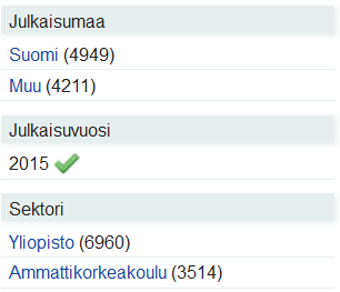 Avoin julkaiseminen OKM:n tiedonkeruussa OKM:n tiedonkeruun tietojen mukaan suomalaiset korkeakoulut tuottivat vuonna 2015 yli 39.100 julkaisua Näistä noin 10.