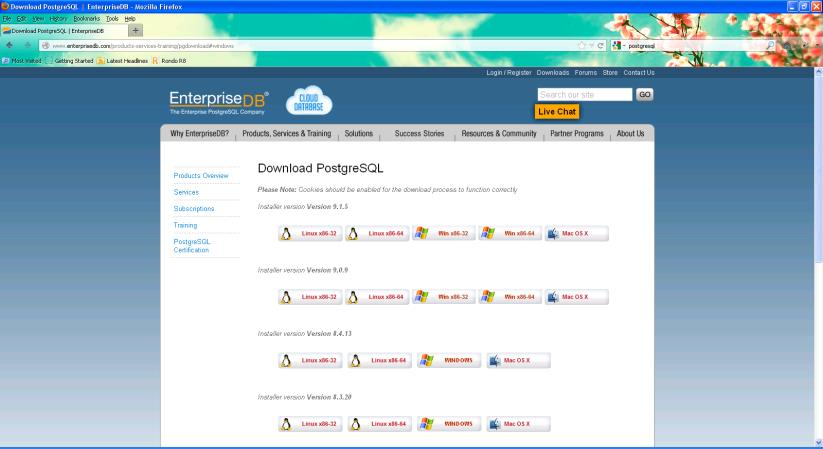 org/download/windows/ Valitse Download the installer from EnterpriseDE for all supported versions.
