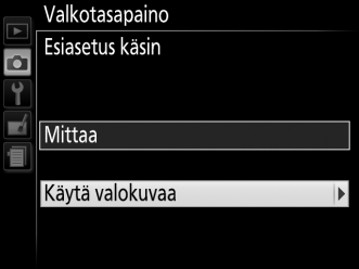 Näytä valikot painamalla G-painiketta.