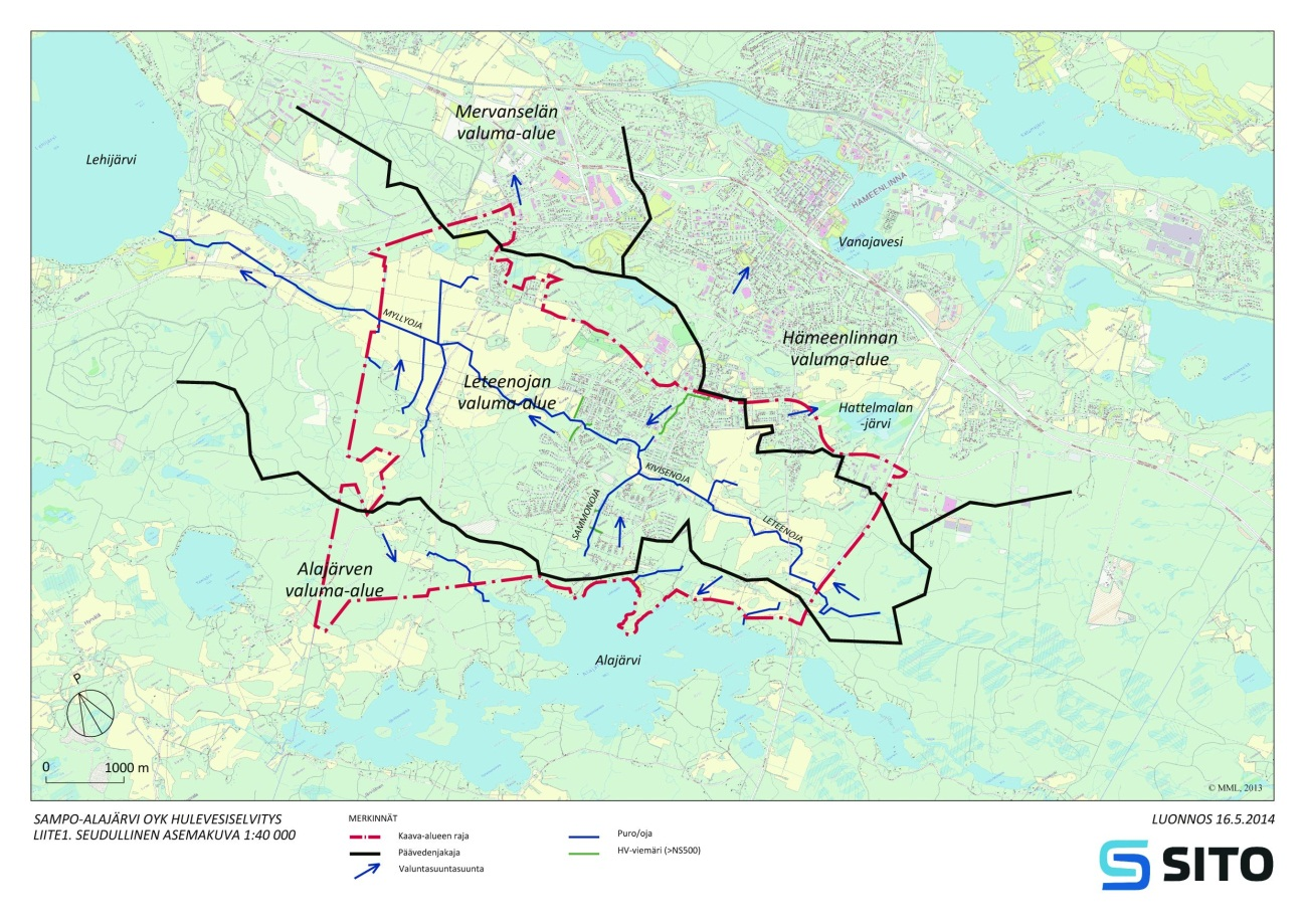 30.5.2014 3 (14) 3 Sampo-Alajärvi osayleiskaava ja hulevesienhallinnan tarve Hulevesiselvitys on laadittu osayleiskaavan alueelle. Suunnitelma on laadittu ns.