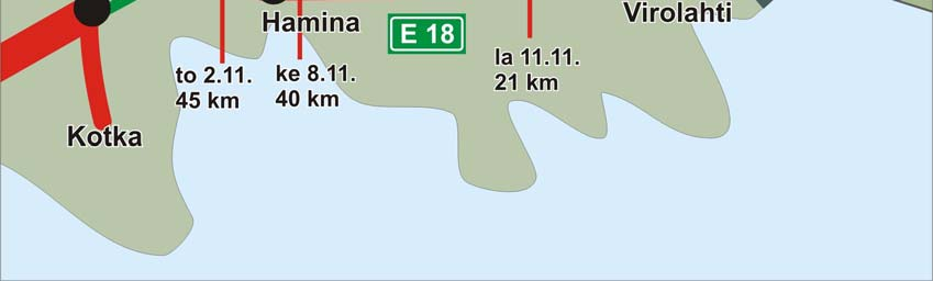 valtatiellä.