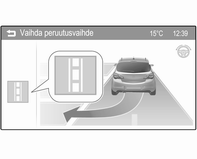 164 Ajaminen ja käyttö Kun pysäköintipaikka löytyy, kuljettajan tietokeskuksessa (DIC) näkyy visuaalinen palaute ja kuuluu äänisignaali.