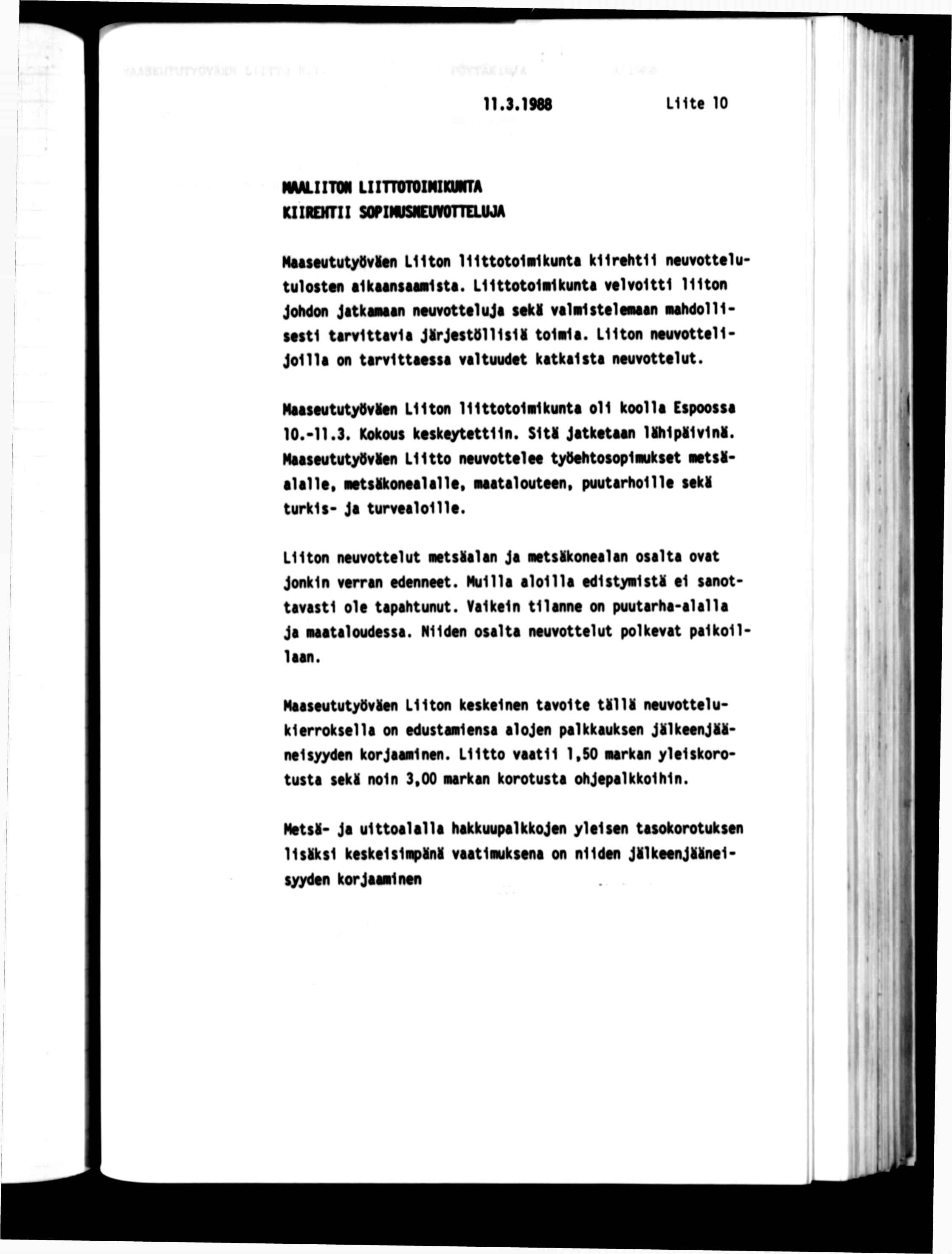 11.3.1968 Lte 10 NMLTQ LTTOTOmnMTA KROrrl SOPNUSCUVOTTELUJA NaasfututyOvltn Lton lttotoalkunta krthtll ntuvotttu tulost akaantamsta.