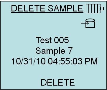 Delete All (Poista kaikki) poistaa kaikkiin testitunnuksiin tallennetut tiedot. DELETE DATA Delete All Delete Test Delete Sample DELETE ALL Are you sure?