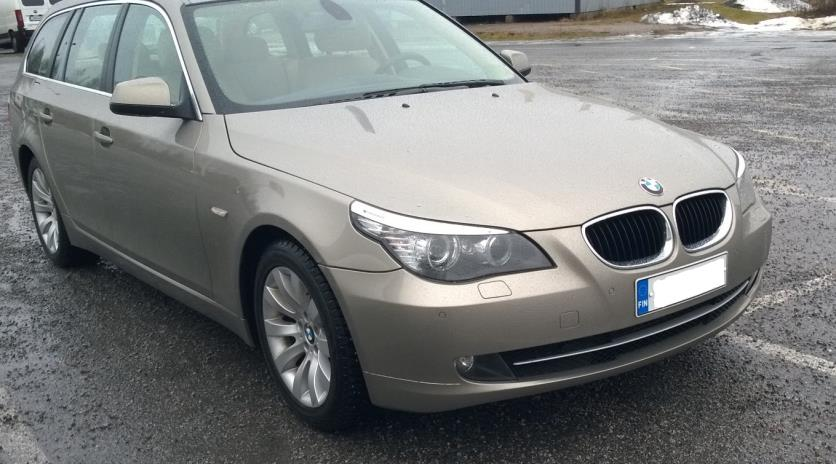 23 5-sarja, 5. sukupolvi Kuvassa 17 näkyvä BMW:n 5-sarjan malli on E60, jonka hylkäysprosentti on 19 % (otanta 26 kpl). Yleisimpinä hylkäyssyinä ovat etuakselistoon liittyvät viat.