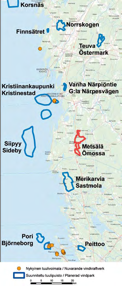 mien mukaan maksimissaan noin 80 tuulivoimalaitosyksikköä, joiden yksikkötehot ovat 3 5 megawattia (MW).