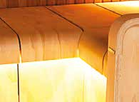 Valolista räätälöidään lauteiden mukaan. LED-valojen suurin sallittu asennuskorkeus saunassa on 1600 mm.