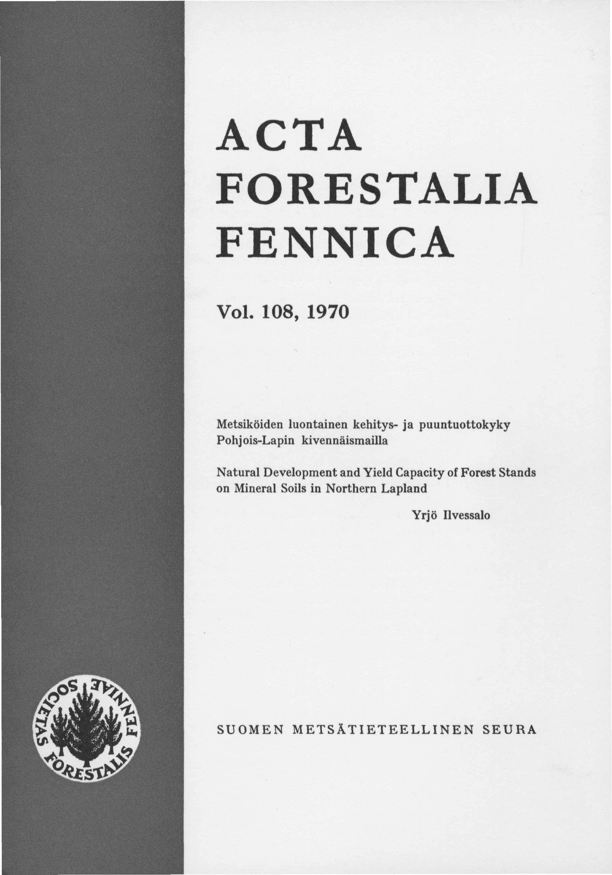 ACTA FORESTALIA FENNICA Voi.