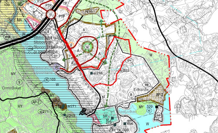Ote Söderkullan osayleiskaavasta, joka on tullut lainvoimaiseksi 10.2.2005.