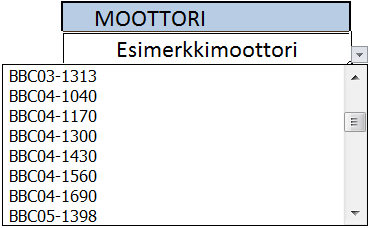 119 KUVIO 45. Moottorin valinta Käytetty liukulaakeri voidaan valita samaan tapaan sille valitusta kentästä (ks. kuvio 16). KUVIO 46.