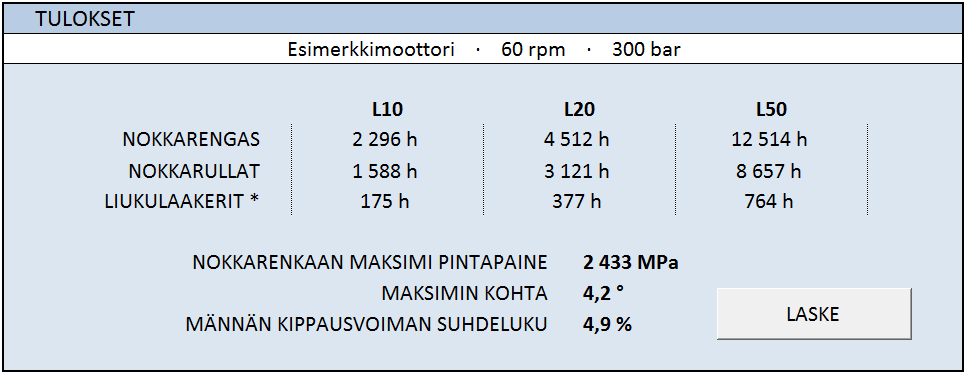 120 Ohjelman käyttämiseksi ei tarvitse poistua pääkäyttöliittymän välilehdeltä. Jos kuitenkin moottoreiden mittoja, kosketusten kitkakertoimia, pintojen pinnankarheuksia yms.