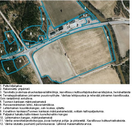 Ote luontoselvityksestä Alue sisältyy laajaan (8500 ha) Degerbyn-Pikkalanjoen-Palojoen kulttuurimaisemaan.