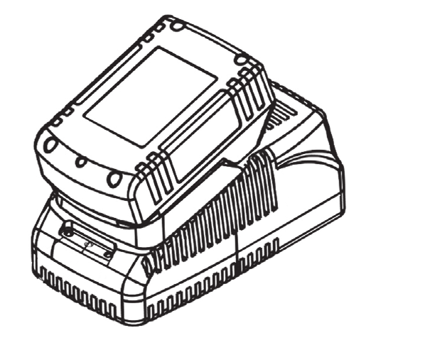 Lading Batteri for hurtiglading Hurtiglader Lysdioder NORSK 1. Batteriet tas ut av boremaskinen ved å trykke inn batterilåsen (7) og skyve batteriet framover. 2. Støpselet kobles til ett strømuttak.