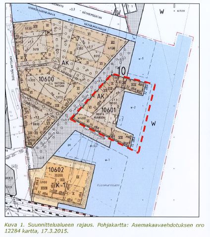 Helsingin kaupunki Pöytäkirja 3/2016 67 (217) Ryj/1 Verkkosaaren eteläosan asemakaava-alue sijaitsee Kalasatamassa Kulosaaren sillan pohjoispuolella.