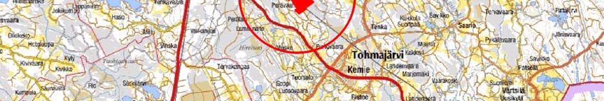 Hankealueen länsiosa kuuluu Tohmajoen