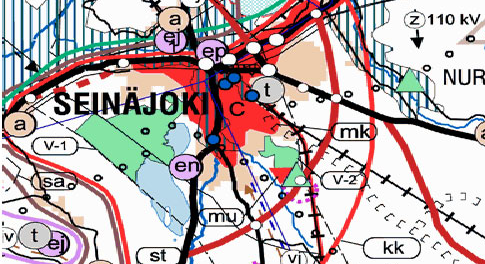 Maakuntakaavassa suunnittelualue kuuluu Kaupunkikehittämisen kohdealueeseen (kk), jonka suunnittelumääräys: Aluetta kehitetään maakuntakeskuksena ja sitä ympäröivänä kaupunkiseutuna.