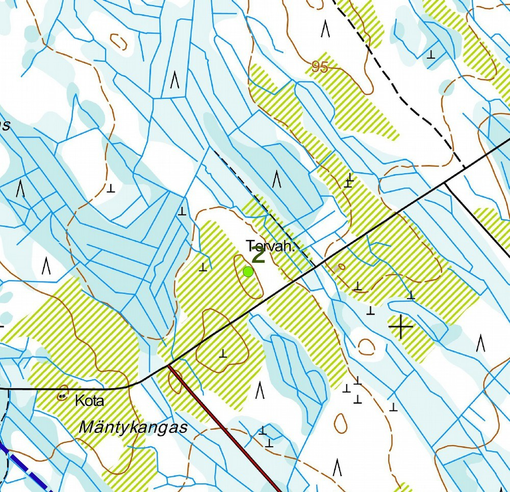 17 Kohde 2. Mittakaava 1:5 000. Maanmittauslaitoksen peruskarttarasteri 1:20 000, 6/2015. 3.