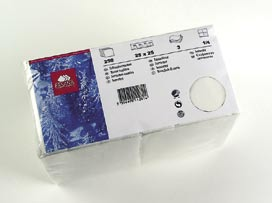 professional 33 nova -lounasliina 2-kertainen, 1/8-taitto, arkin koko 33 x 33 cm, 250 kpl / pkt, 4 pkt /