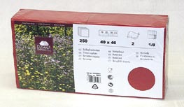 2-kertainen, 1/4-taitto, arkin koko 40 x 40 cm, 150 kpl / pkt, 4 pkt / ltk, 36 ltk / lava 59 460 punainen 59 461 vihreä 59 462 sininen 59 463 kerma 59 464