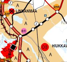 taajamatoimintojen sijoittumisalue ja laajenemisalueita. Kuva 7: Ote maakuntakaavasta. Maakuntakaavan uudistaminen vaiheittain on aloitettu syksyllä 2010.