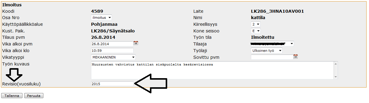 Vinkkejä laitehakuun: o *AN* = kaikki puhaltimet o *AP* = kaikki pumput o *AA* = venttiilit, säätöpellit o *BB* = säiliöt o *AF* = kuljettimet, syöttölaitteet, ruuvit o *CP* = painemittaus, CT =
