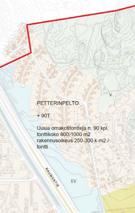 PETTERINPELTO Petterinpellon alueen liittäminen keskustaan