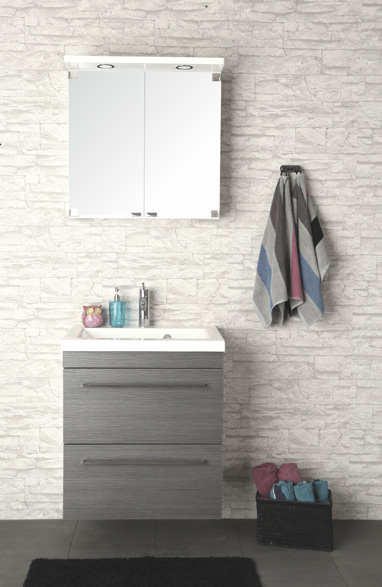 With a body depth of only 370 mm, the furniture is also very well suited for use in small bathrooms or bathroom renovations. Ovivaihtoehdot valkoinen tai antrasiitin tummanharmaa.