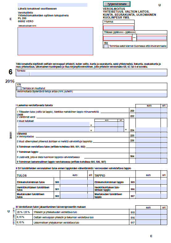 42 LIITTEET Liite 1. Verolomake 6.