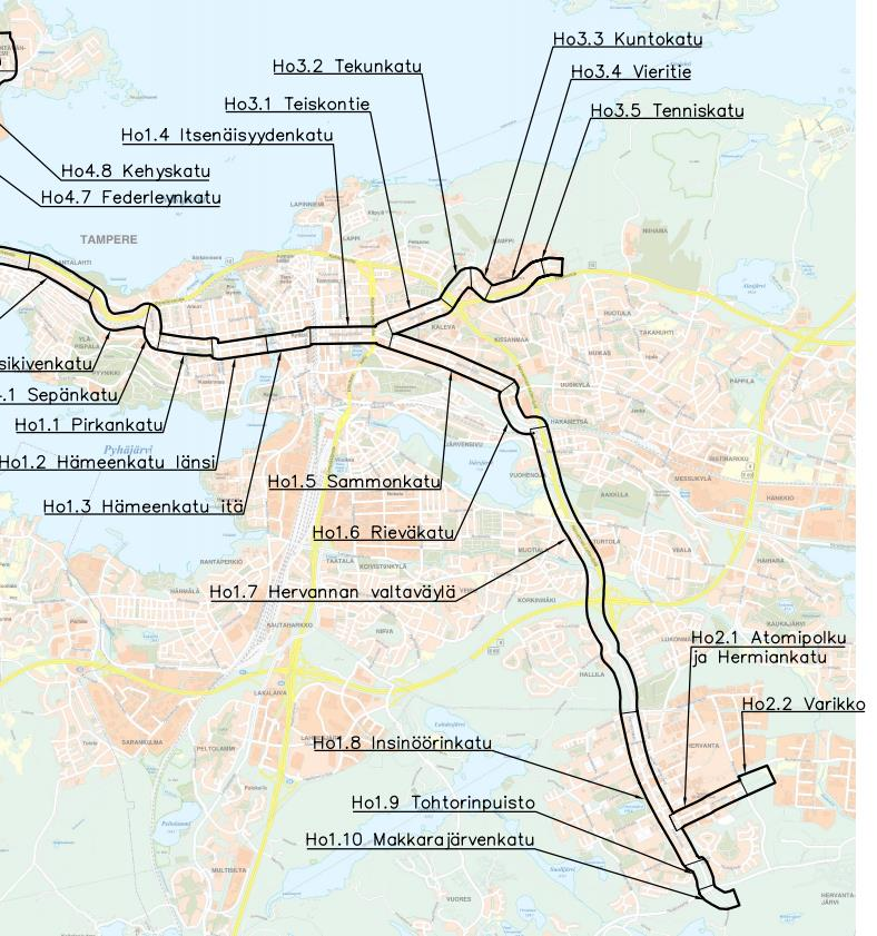 Katusuunnitelmat nähtävillä Itsenäisyydenkatu, Teiskontie ja Sammonkatu (länsi) Nähtävillä 1.-15.4.2016 Pirkankatu, Sammonkatu (itä), Rieväkatu, Hervannan valtaväylä (pohj.