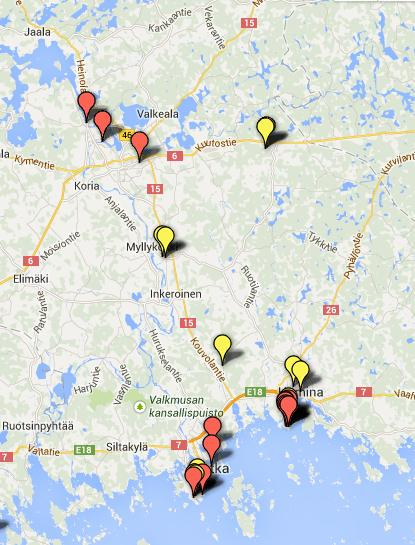 10 4 TAUSTATIETOA KOHDEALUEESTA Tässä luvussa esitetään taustatietoa kohdealueesta. Kymenlaaksolla on vahva teollisuustausta. Tästä syystä maakunnan alueella sijaitsee useita Seveso-laitoksia.