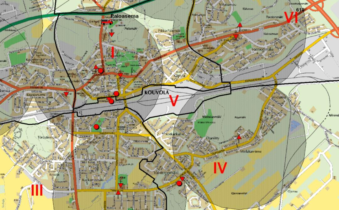 15 Kuva 2. Kouvolan ratapihan VAK-kuljetukset aineryhmittäin vuonna 2011. (VR- Yhtymä Oy 2013, 8).