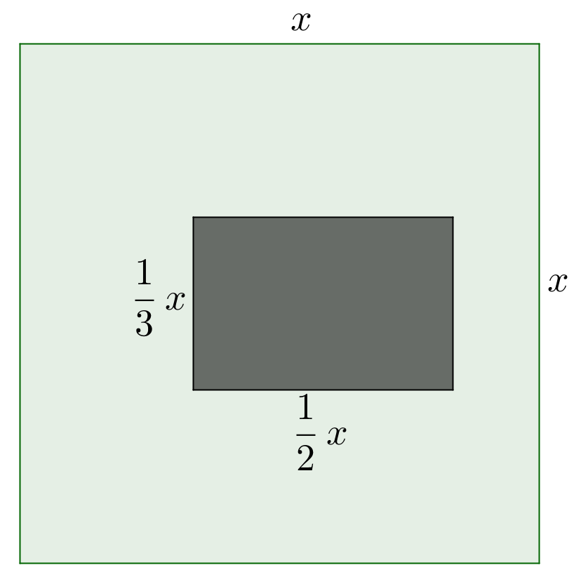 K7 Tekijä MAA3 Geometria.8.016 Merkitään neliön muotoisen tontin sivun pituutta kirjaimella x. Talon pitempi sivu on tällöin 1 x ja lyhyempi sivu 1 3 x.
