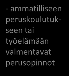 peruskoulutukseen tai