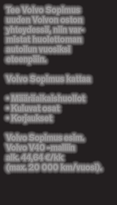 esim. malliin alk. 44,64 /kk (max. 20 000 km/vuosi).
