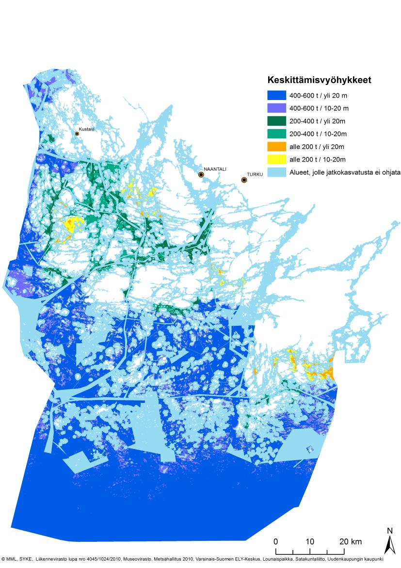 Vesiviljelyn sijainninohjaus Ei uutta jatkokasvatusta < 200 tn Kansallinen vesiviljelyohjelma 2015 200 400