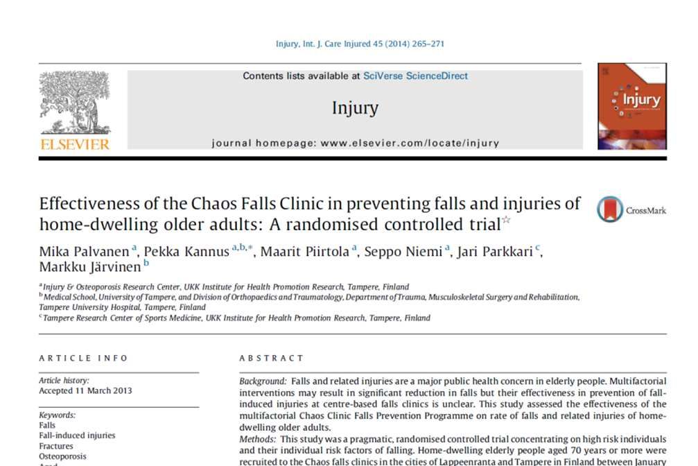 vähentää lähes joka kolmas kaatuminen ja kaatumisvamma 1314 kotona asuvaa