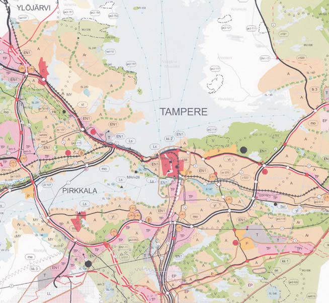 Sorila Lintukallio Myllypuro Hepovuori Villilä Ruskonperä Vuores Kartta 7.4. Arvioidut sijoitusalueet Pirkanmaan maakuntakaavaehdotuksessa.